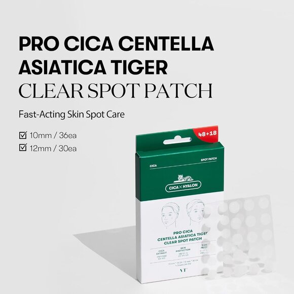 VT COSMETICS Pro CICA Centella Spot Patch (66 Count) Korean Skincare - Picture 1 of 5